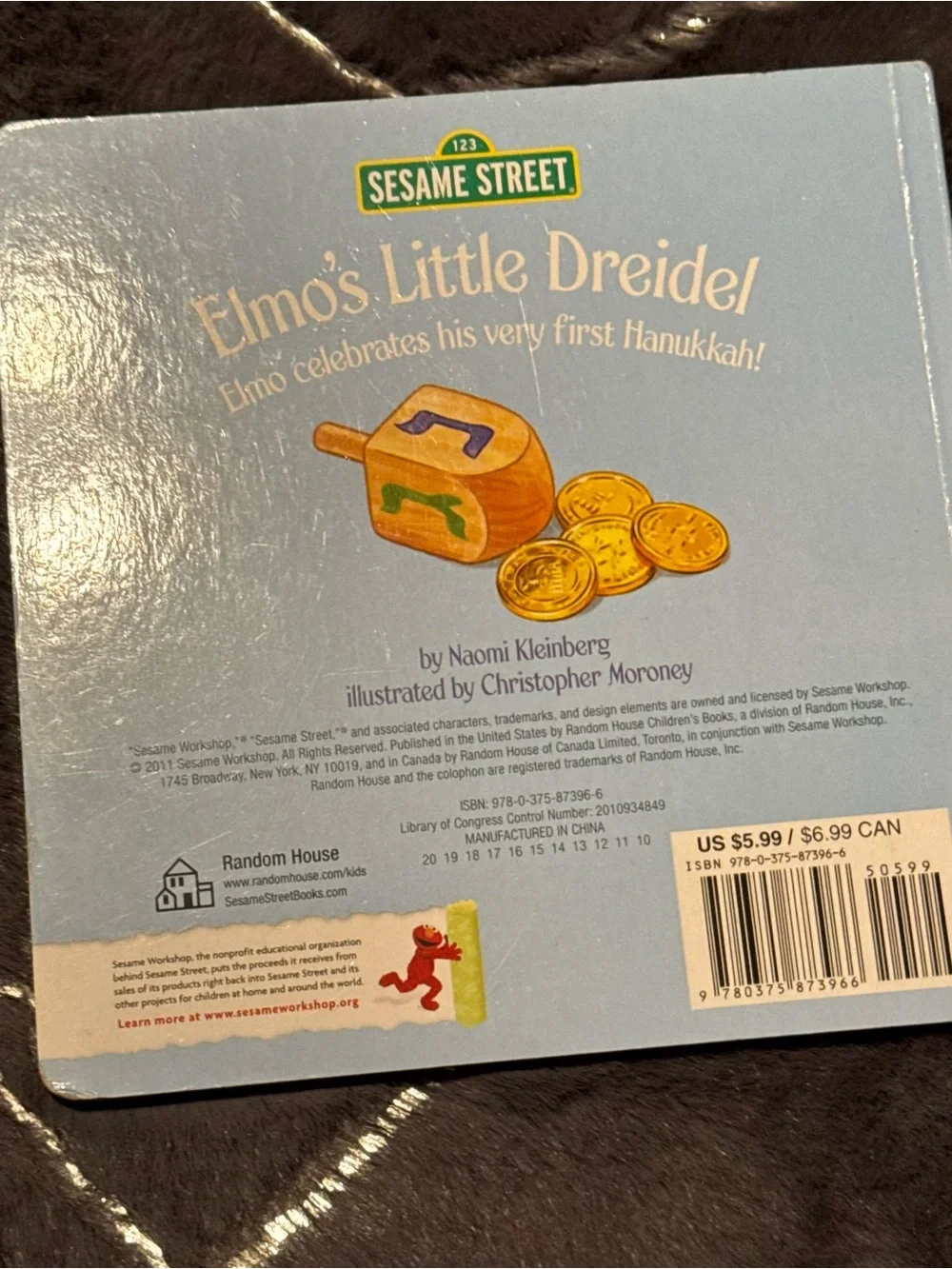 Sesame‎ Street Elmo’s Little Dreidel Baby Board Book